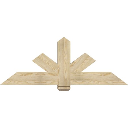 Ekena Millwork Kennewick Rough Sawn Timber Gable Bracket, Douglas Fir, 60"W x 22"H x 4"D x 6"F, 9/12 Pitch GBW060X22X0406KEN00RDF